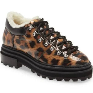 Schutz Lucille Faux Shearling Lined Ankle Boot 8.5